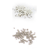 Maxbell 100 Pearls Rivets Studs for Dress Clothes Bracelet Bag Crafts+ 50 Pumpkin Rivets