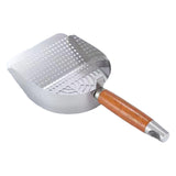 Maxbell Litter Scoop Equipment for Litter Box with Handle Useful Kitty Metal Scooper Silver