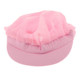 6Pcs Cook Adjustable Kitchen Baker Chef Elastic Cap Hat Catering White+Pink