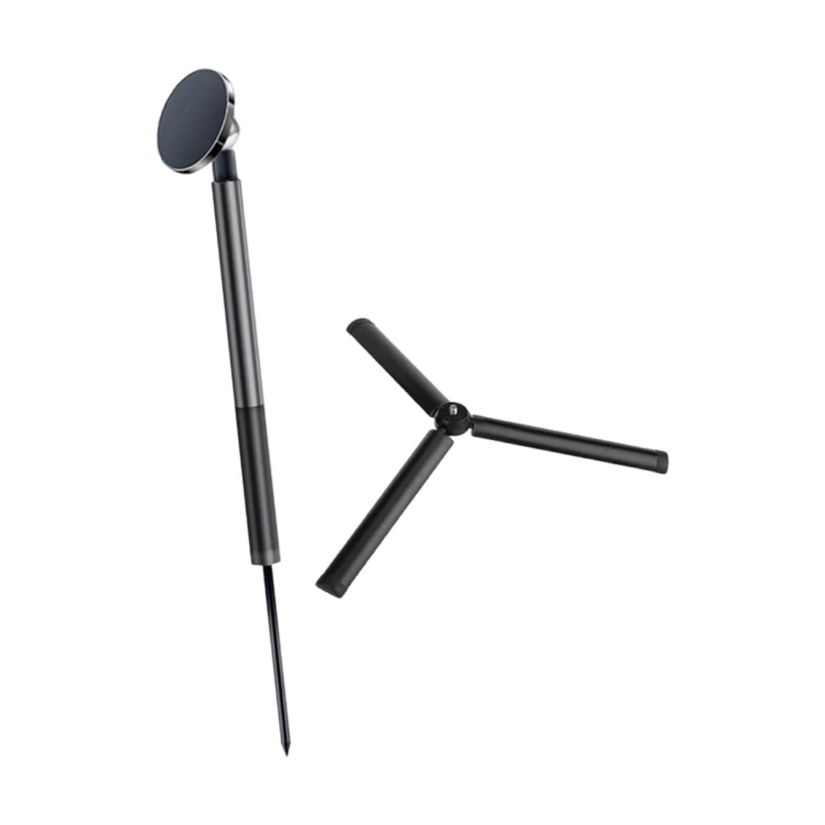 Maxbell Golf Tripod Selfie Stand with Smartphone Mount Sturdy Accessories Telescopic Black Ground Spike
