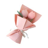 Maxbell Crochet Flowers Bouquet Knitting Flower for Mother Day Teacher’ Day Birthday pink