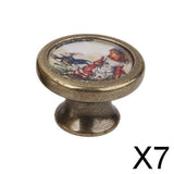 Maxbell 7xAssorted Vintage Brass Wardrobe Cabinet Door Cupboard Drawer Handle Knob 05