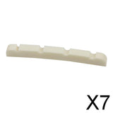 Maxbell 7xBridge Bone Nut Slotted for 4 string Electric Bass Guitar