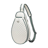 Maxbell Tennis Racket Bag with Pocket Lightweight Tennis Backpack for Practice Women White Green