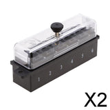 Maxbell 2x6-Way Medium Blade Fuse Holder Block Fusebox Panel Car Boat Automotive