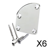 Maxbell 6xChrome Plated Neck Joint Plate for Electric Guitar