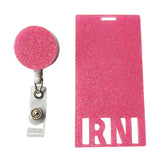 Maxbell Photocard Holder Badge Holder Reel Retractable Keychain for Home Backpacking pink