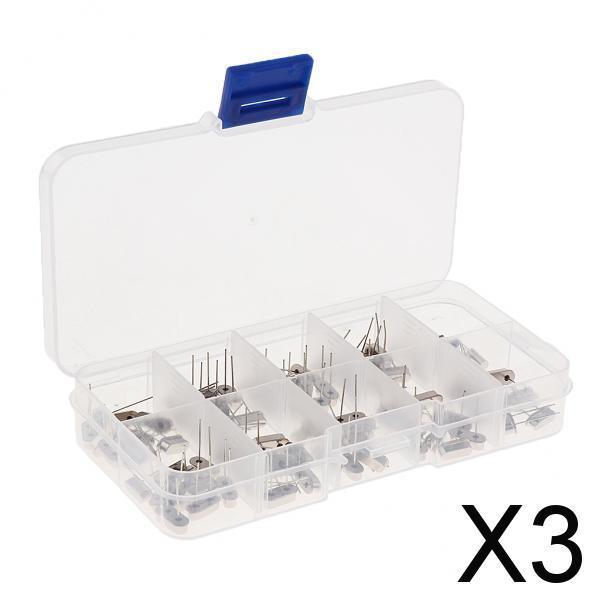 Maxbell 3x100pcs 10 Value Quartz Crystal Oscillator Resonator Assortment Kit Aluminum