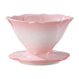 Maxbell Pour over Coffee Maker Porcelain Cone Brewer for Home Ceramic Coffee Dripper Pink