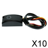Maxbell 10xDC12V 200mA 2.4W Car Auto Vehicle On/Off Push Button Switch for Universal