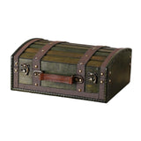 Maxbell Treasure Chest Wooden Home Decor Collection Handcrafted Table Decorative Box Green