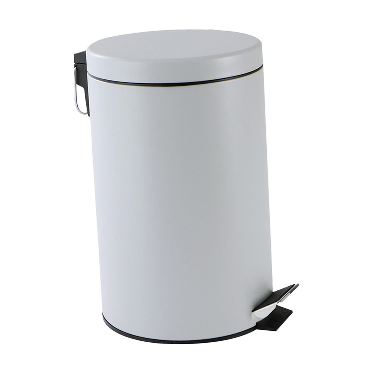 Maxbell Trash Can with Lid Dustbin Step on Trash Can for Kitchen Narrow Space Office Grey
