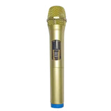 Maxbell Kids Microphone Toy Stage Costume Mic Prop for Kids Halloween Career Day Toy Gold Blue