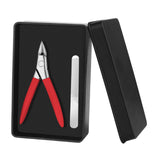 Maxbell Toenail Clipper Metal Ergonomic Slanted Edge Toe Nail Clipper Adults Elderly Red