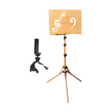 Maxbell Wooden Music Stand for Sheet Music Sturdy Portable for Lectern Piano Player with phone clip