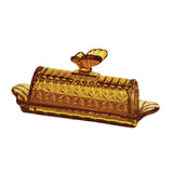 Maxbell Glass Butter Dish Multifunctional Butter Keeper for Household Restaurant Bar Gold
