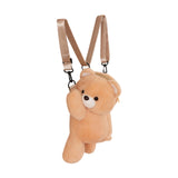 Maxbell Plush Bear Backpack Lovely Casual with Adjustable Strap Travel Backpack Light Brown