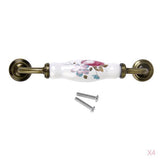 Maxbell 4 x Pastoral  Ceramic Cabinet Cupboard Retro Drawer Pull Handle