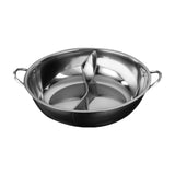 Maxbell Stainless Steel Hot Pot with Divider Double Flavor for Restaurant Home Party S