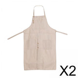 Maxbell 2xPottery Apron Canvas Adult Anti-Fouling Full Cover Anti-Oil Painting