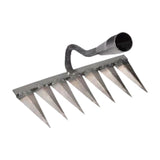 Maxbell Garden Hand Rake Metal Weeding Rake for Loosening Planting Farm Tilling Soil 28.1x13.5x28cm with 7 Tines