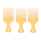 Maxbell Maxbell Salon Plastic Afro Curly Hair Lift Pick Detangler Hair Styling Comb Orange