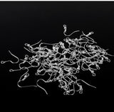 Maxbell 100± Eyepins Eye Pin Needles 35mm Metal Jewelry Findings+100 Alloy Earring Hooks