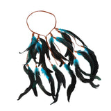 Maxbell Boho Artificial Feather Headband Hair Accessories for Cosplay Festival Women Blue