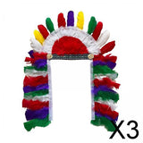 Maxbell 3xFeather Headdress Hair Band Headwear for Stage Performance Halloween Cosplay Style A