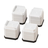 Maxbell 4Pcs Bed Risers Sturdy Bed Lifters Desk Leg Risers for Washers Sofas Fridges White