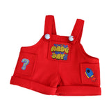 Maxbell Mini Doll Clothes Stylish Party Favors Festival Gift Decoration Doll Outfits Red Overalls