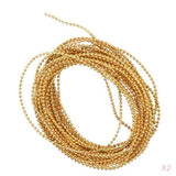 Maxbell 2Pcs 5 Meters Plastic Beads Beaded Ribbon Trim String for Wedding 15mm Gold