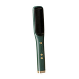 Maxbell Salon Hair Straightener Brush Portable Travel Curler Stylist for Salon Gifts Green