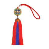 Maxbell Tassel Car Pendant Universal Automotive Accessories Rear View Mirror Pendant Round