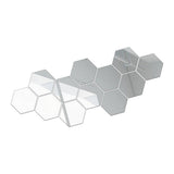 Maxbell 3x12/Set 3D Mirror Wall Stickers Removable for Bedroom Living Room Decor Silver