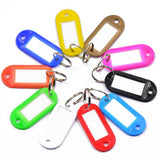 Maxbell Maxbell 10 pcs Mixed Color Key ID Tag with Label Window and Key Ring Split Rings