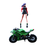 Maxbell 1:64 Girl and Motorcycle Miniature Painted Figure for Miniature Scene Layout