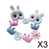 Maxbell 3xBeach Bag Charms Decor Removable Summer Fashion DIY Handbag Button Ornaments Rabbit 10PCS