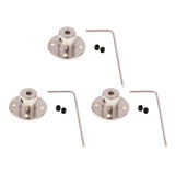 3 Set Rigid Flange Coupling Motor Guide Shaft Coupler Motor Connector 5mm