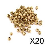 Maxbell 20x100pcs Gold Alloy Pumpkin Spacer Beads 4mm