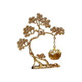 Pine Tree Incense Holder Hanging Incense Burner for Bedroom Meditation Study Gold