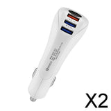 Maxbell 2x3 Port USB Car Fast Charger Rapid Car Power Universal Adapter QC3.0 White