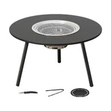 Maxbell Barbecue Grill Multifunctional Stable Cookware for Travel Backpacking Hiking black with 7 pieces