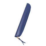 Maxbell Pencil Case Thin Retro Style Aesthetic Pen Bag for Boys Girls Makeup Office Blue