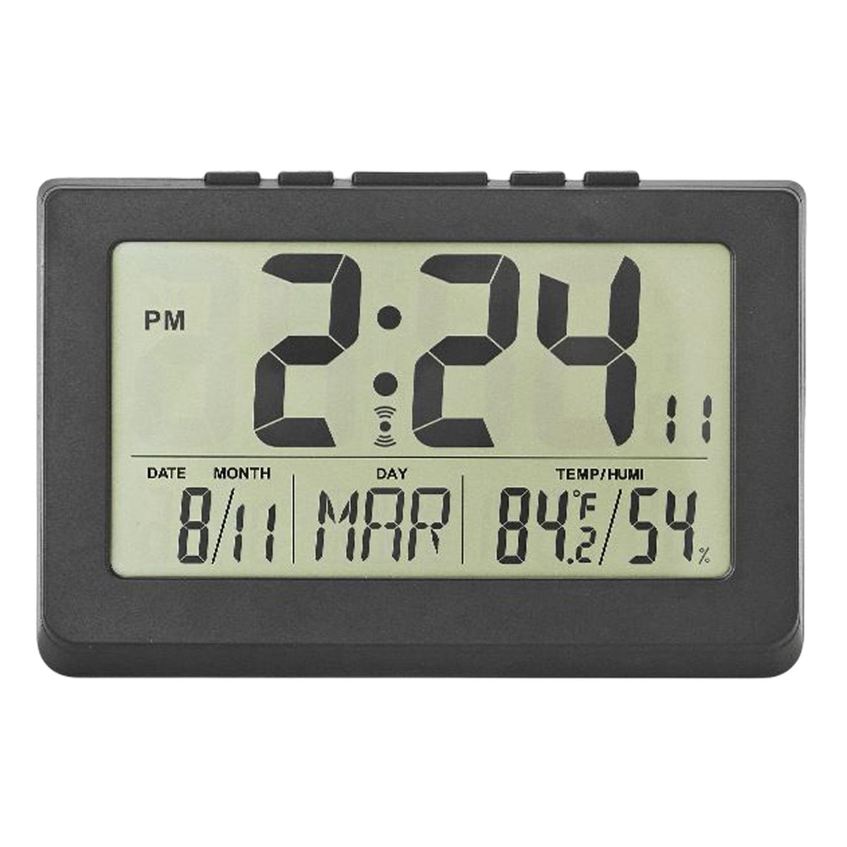 Digital Clock Time Week Date Fashion for Living Room Decorations Black