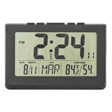 Digital Clock Time Week Date Fashion for Living Room Decorations Black