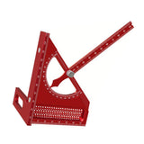Maxbell 3D Multi Angle Measuring Ruler Measurement for Carpenters Office Enthusiasts Red