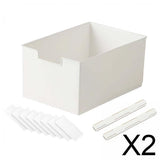 Maxbell 2xPull Out Cabinet Organizer Pull Out Drawers for Living Room Kitchen Cupboard 31.5cmx21.5cmx15cm