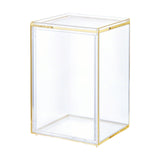 Maxbell Clear Display Case Clear Acrylic Display Box for Bedroom Jewelry Office Desk Yellow
