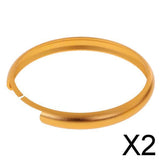 Maxbell 2x45cm Aluminum Smart Key Fob Protective Ring Cover For   Gold